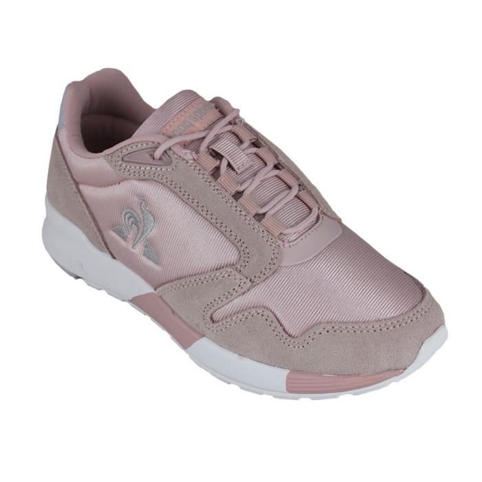Baskets LE COQ SPORTIF Omega x w 2020208 Rose Textile Lacets Plat Rosa Cdiscount Chaussures