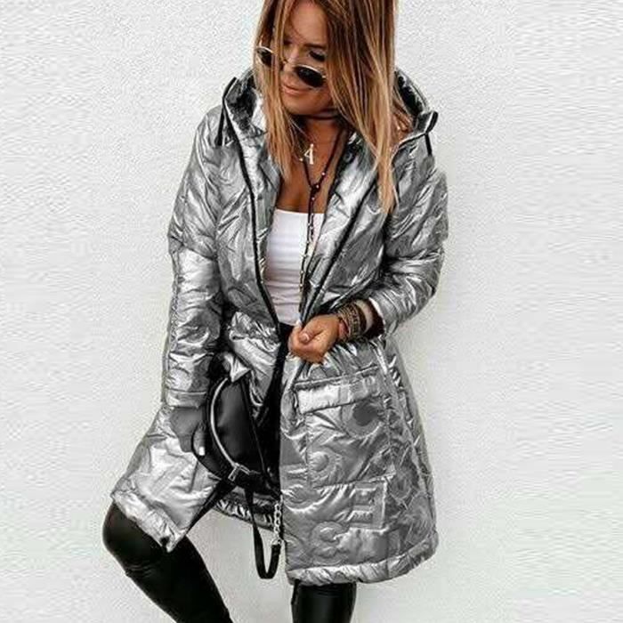 Manteau argenté femme clearance