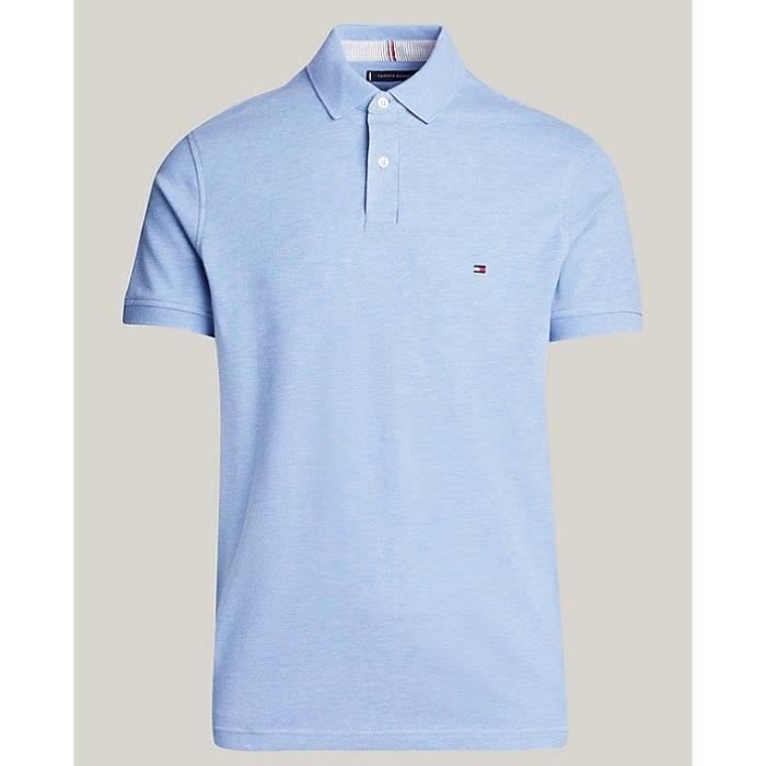 Polo Tommy Hilfiger manches courtes Homme Regular Fit Bleu Ciel Clair