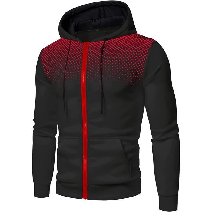 Homme Mi Saison Sweat a Capuche Homme Zippe Travail Militaire Sweat a Capuche Coupe Vent Pas Cher Leger Sweat a Capuche Automne