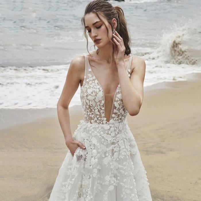 Robe mariee best sale dos nu