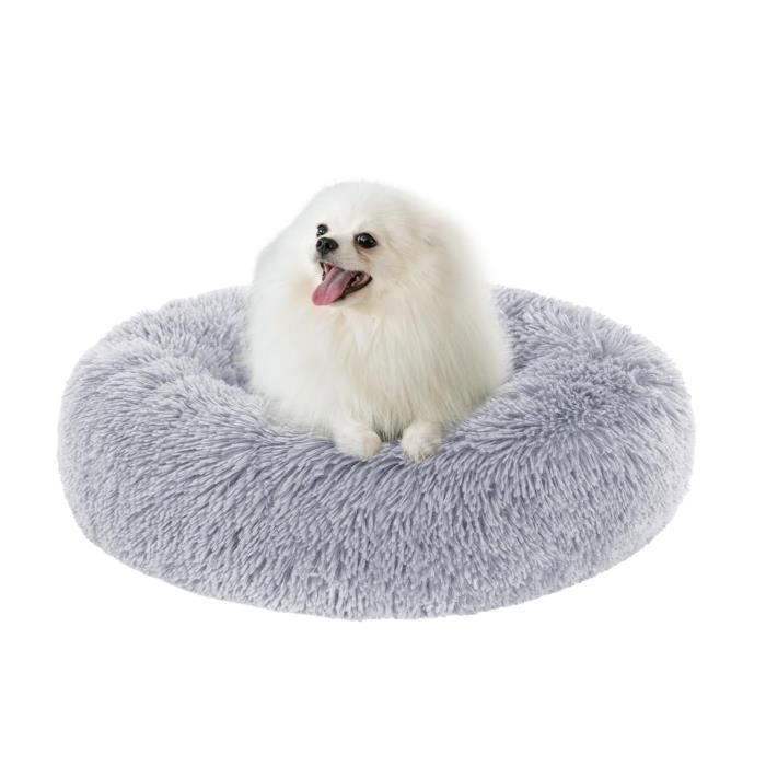 Meilleurs prix pour MTEVOTX Rond Chien Coussin - Panier Chat Moelleux - Panier chien - Lit pour chat et chien (Gris Clair-Diameter:60 CM)