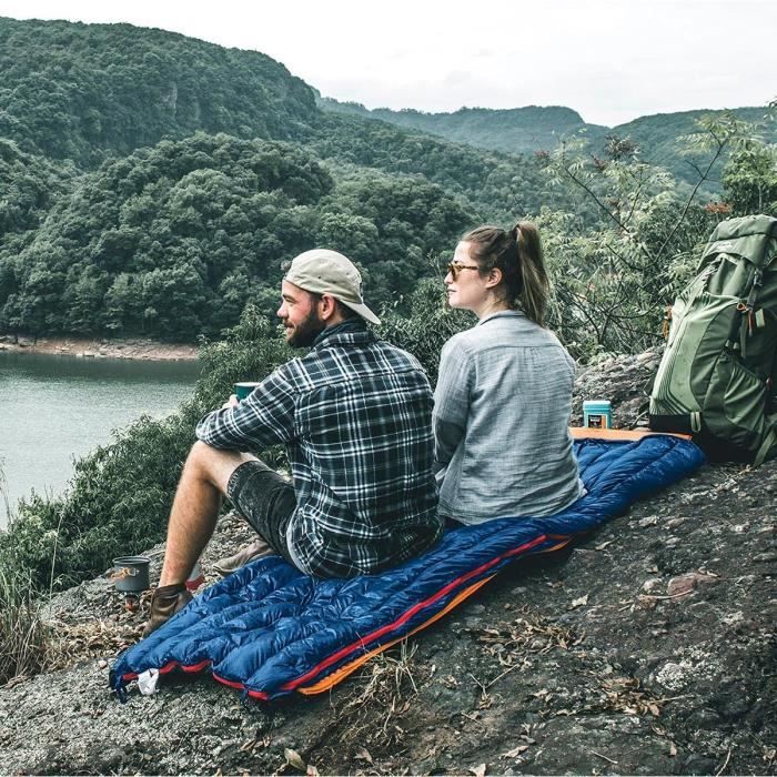 Sac de Couchage Enveloppant Ultra leger NATUREHIKE 3 4 Saisons Duvet d oie blanc Nylon Cdiscount Sport