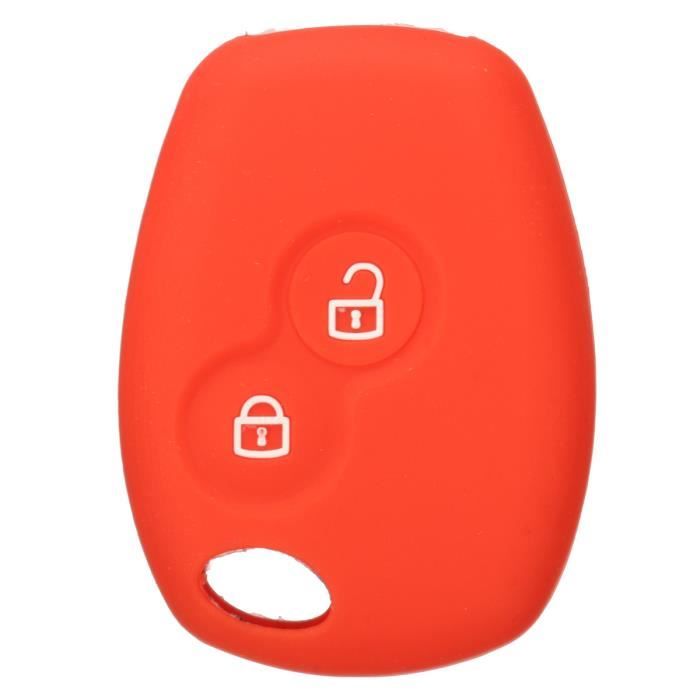 Rouge Coque de Silicone Cover Cl/é pour t/él/écommande Renault Clio Twingo Megane Modus Kangoo Master Espace Scenic 3 Boutons