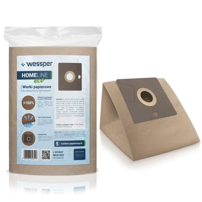 Sacs pour aspirateur Samsung SC5480 Samsung SC54J0 Samsung SC 5285 ...