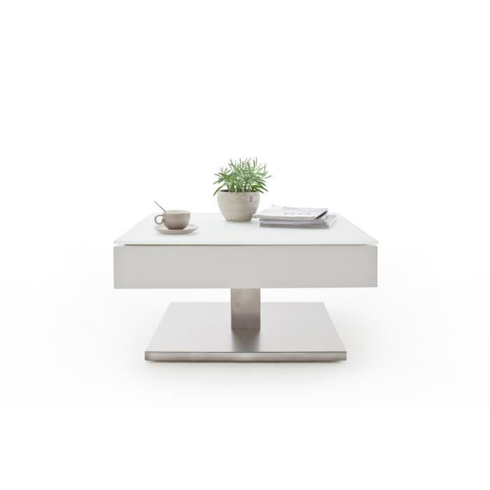 Table Basse Plateaux Pivotant En Verre Achat Vente Pas Cher