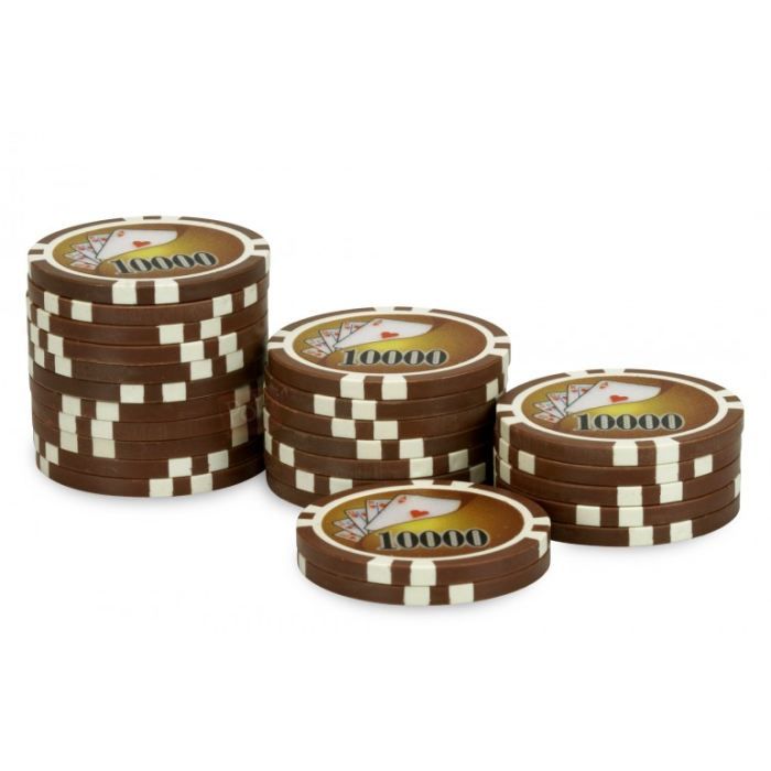 Recharges rouleaux de 25 puces laser ABS Royal Flush d'une valeur de 1000