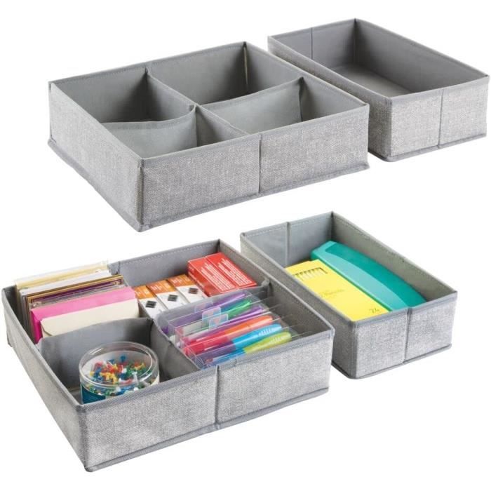 MDesign boîte de rangement pour tiroir (lot de 4) – boîte de rangement ...