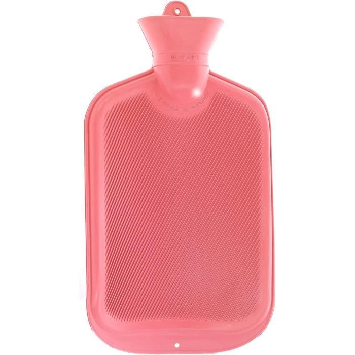 Bouillotte Caoutchouc Relaxdays 2 Litres – Orange, Bouchon Vissé, Sans Housse, Pour Adultes Et Enfants