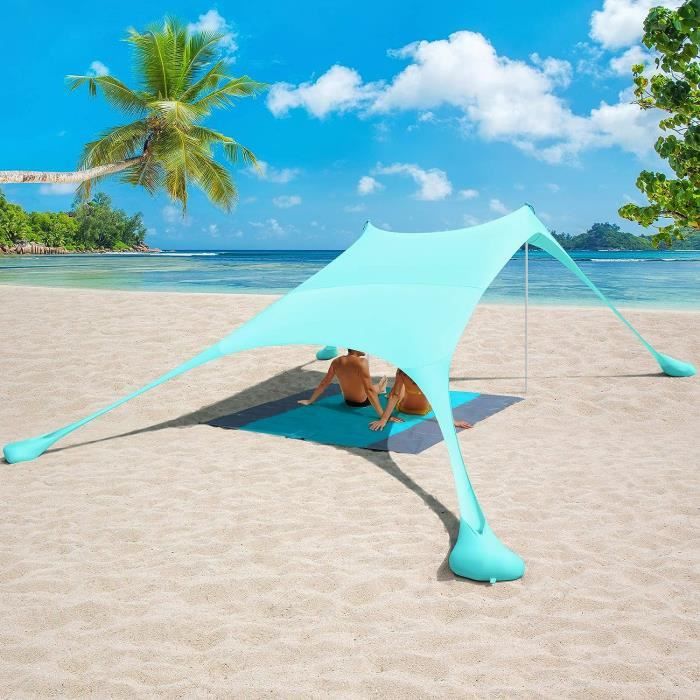 MULEVIP Tente de Plage Pop Up,Abri de Plage pour 2-3 Personnes,Tente de