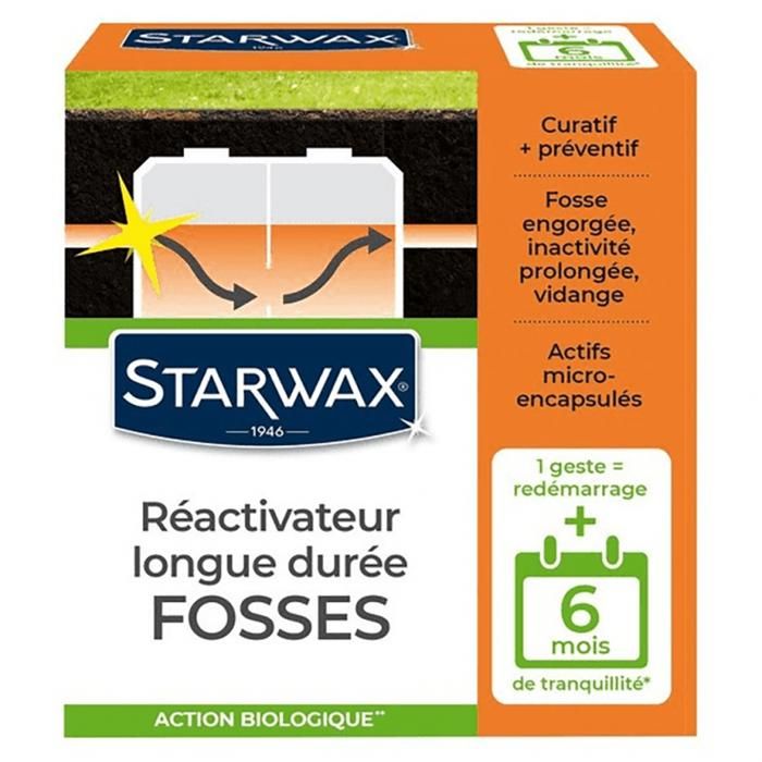 Réactivateur pour fosses bloquées - STARWAX - 500 g - Action biologique
