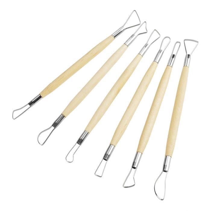 5 Spatules Double Extrémité Pour Argile à Cire - Acier Inoxydable - Laboratoire Dentaire