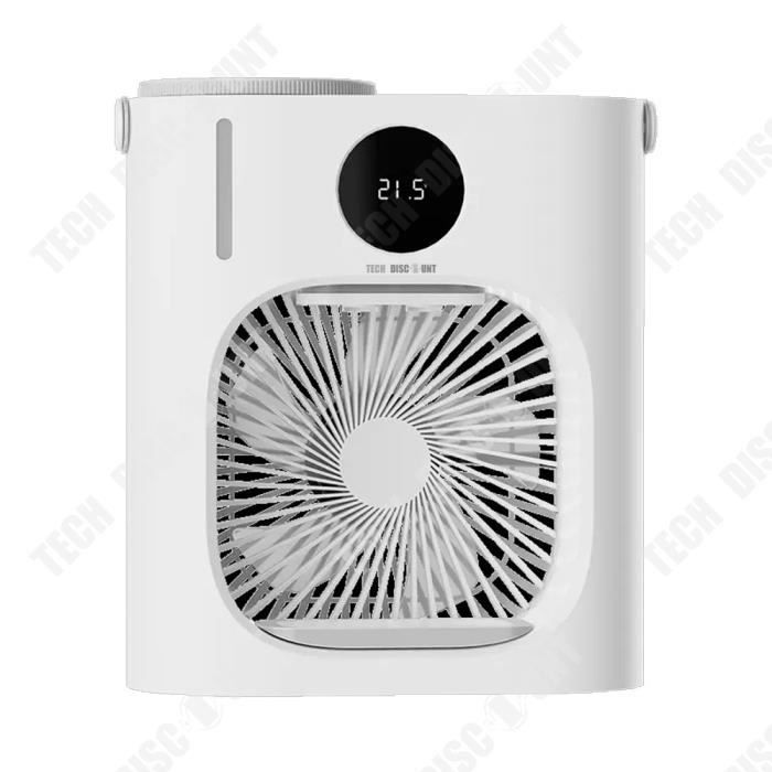 Aigostar Olaf - Rafraîchisseur D'Air 3-en-1 Économique : 3 Modes, 3 Vitesses, Minuterie 12h, Réservoir 3.5L Visible, Télécommande 6m, Oscillation 65°, Roues Pivotantes