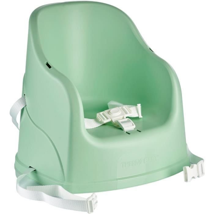 Rehausseur de chaise THERMOBABY Tudi - de 6 à 36 mois - Harnais de sécurité 3 points - Vert céladon