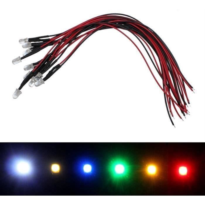 Lot De 5 LEDs à Vis 5mm Rouge 24V - Super Lumineuses Avec Résistance Intégrée - Pour Modélisme Et DIY