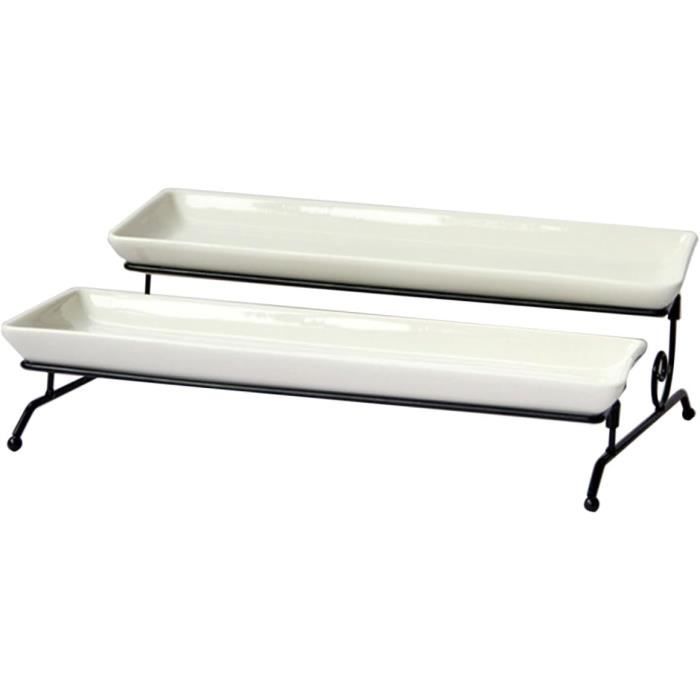 ISAKEN Boîte De Rangement De Collation, Plateau Aperitif Dinatoire 5 Grilles Plateau Pour Apéritif Avec Couvercle Plateau De Collations Plateau De