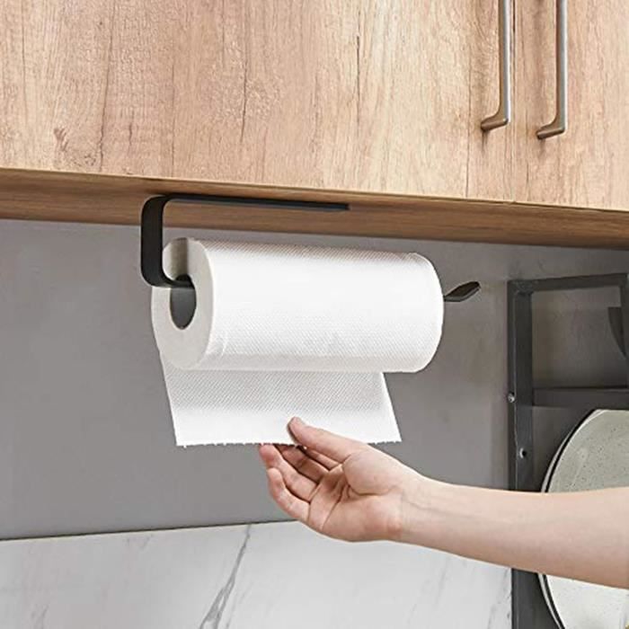 Vicloon Lot De 2 Porte Sopalin Mural Forme Z – Support Essuie-Tout Sans Perçage, Gain De Place Cuisine Et Salle De Bain