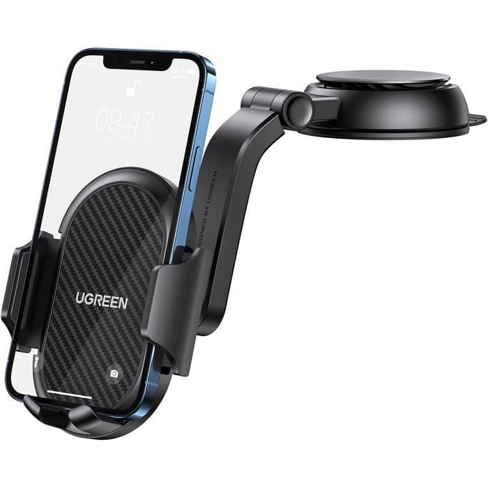 Support Téléphone Magnétique Anneau – Rotation 360° – Fixation Sur Ventilateur Voiture – Noir