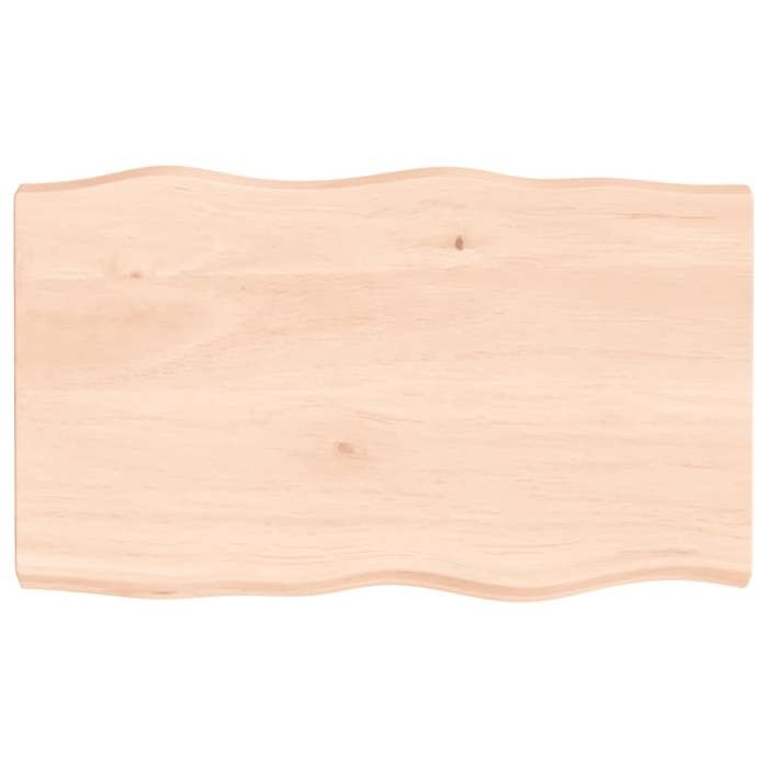 vidaXL Dessus de table bois chêne massif non traité bordure assortie 363889