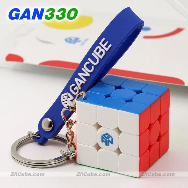 Mini Cubo Magico Oostifun GAN330 3x3 Cm, Portachiavi, Senza Adesivi, ABS, Regolabile, Per Principianti E Professionisti