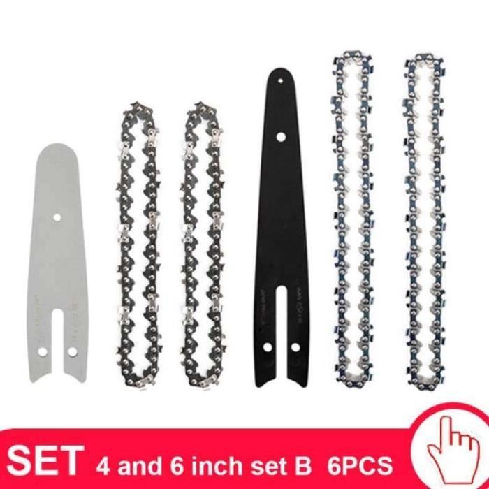 Chaîne Tronçonneuse 6 Pouces Wrneaoch | 37 Maillons, 1/4" - Pour Mini Tronçonneuse Élagage