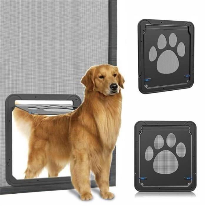Comparer les prix de GB24349-Chien Porte Verrou Automatique pour Animal Domestique écran Smart en Maille verrouillable Entry Gate Chiens Chats – Moye