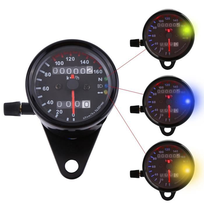 Compteur de vitesse moto universel tachymètre coloré LCD -TIP - Cdiscount  Auto