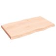 vidaXL Dessus de table bois chêne massif non traité bordure assortie 363889-1