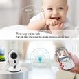 Moniteur Bébé Babyphone Vision Nocturne Caméra Vidéo Bébé avec 2.4 GHz Bidirectionnel Température Surveillée VOX Berceuses LCD 2.4"-1