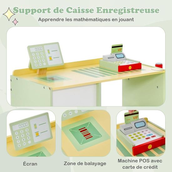 Jouet de caisse enregistreuse électronique avec chariot de courses,caisse enregistreuse de Jouet de caisse enregistreuse électronique avec chariot de courses,caisse enregistreuse de