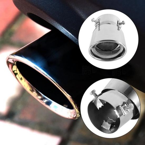 Embout D'échappement Universel Chromé - Diamètre 62 Mm, Longueur 138 Mm, Acier Inoxydable, Pour Tuyau 38-53 Mm
