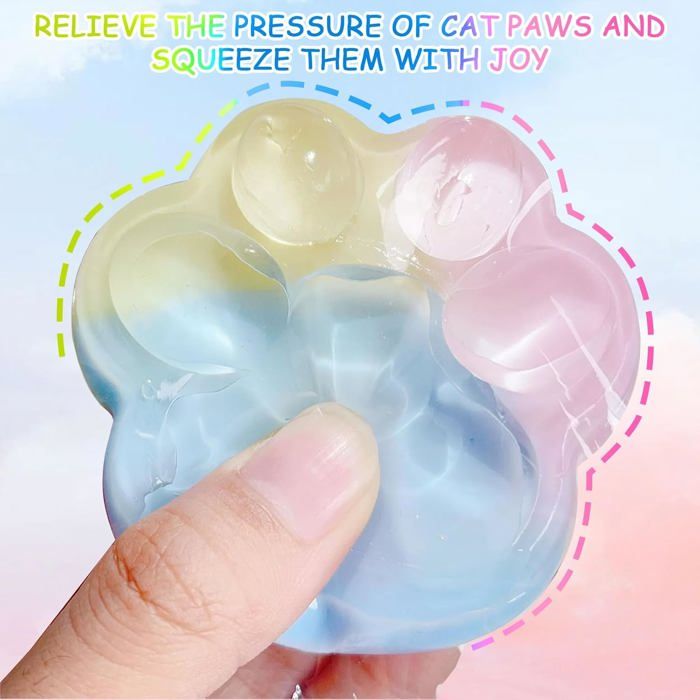 Générique Jouet À Presser en Forme De Patte De Chat, Jouet Squishy Patte De Chat, Jouet Patte De Chat Anti Stress, Squishy Toy Jouet, pour La Maison, Les Voyages Et L'extérieur