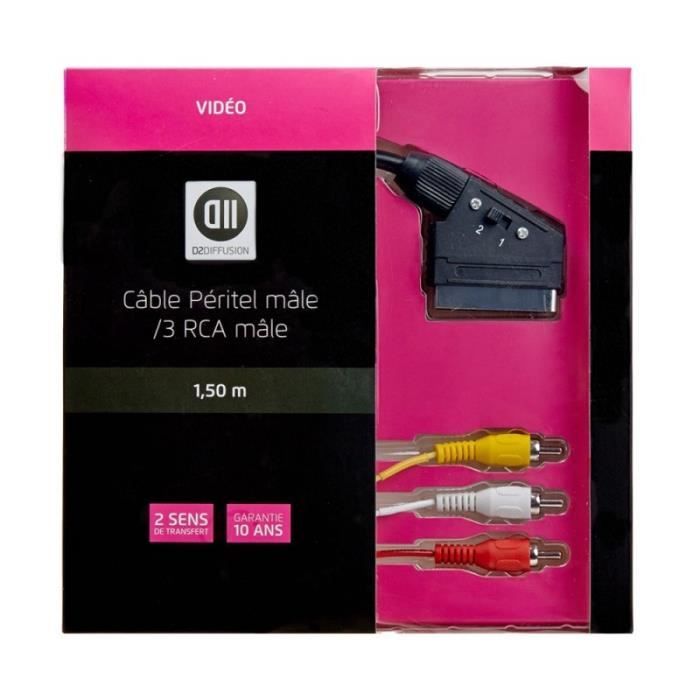 XCSOURCE AV RCA Câble Audio Vidéo TV avec Adaptateur Péritel pour XCSOURCE AV RCA Câble Audio Vidéo TV avec Adaptateur Péritel pour