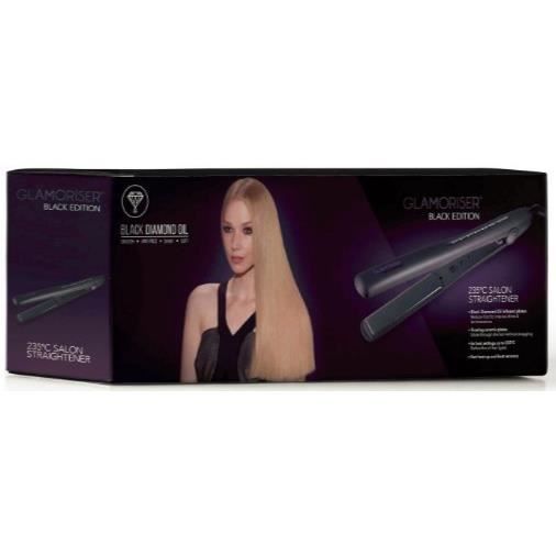 GLAMORISER Lisseur BLACK EDITION plaques infusees a l huile de diamant noir Noir Violet Cdiscount Electromenager