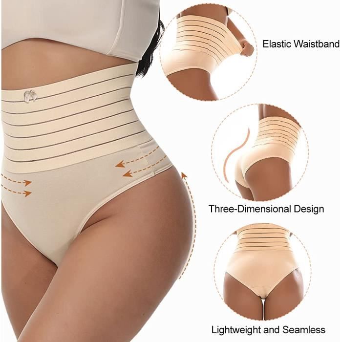 Culotte Gainante Femme Ventre Plat - Lot De 2, Sans Coutures, En Microfibre - Made In Italy, Effet Modelant Immédiat