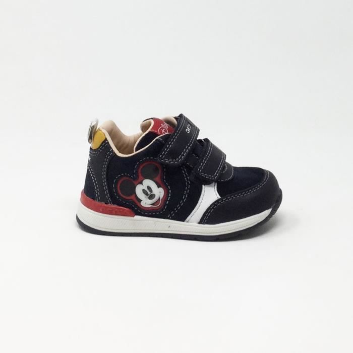 Baskets enfant Geox B Rishon Mickey Marine Lacets Synth tique
