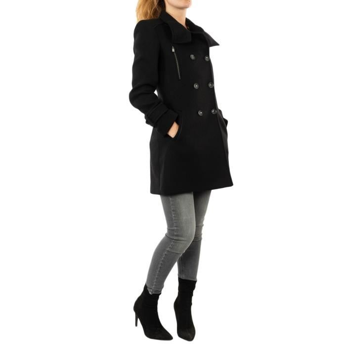 Manteau Salsa Lisboa 0000 Femme Noir Noir Cdiscount Pret a Porter
