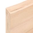 vidaXL Dessus de table bois chêne massif non traité bordure assortie 363889-2