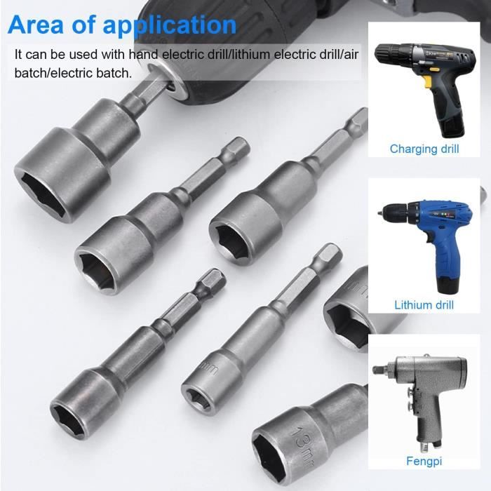 Kit Adaptateur Visseuse D'Angle 105° - 3 Extensions Hex + 2 Rallonges Flexibles - Pour Espaces Serrés