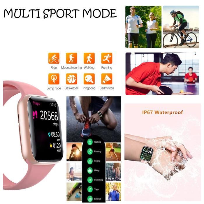 Montre Connectée Sport Femme, Bracelet Alliage 40 Strass Smartwatch avec  Période Physiologique-Blood Oxygen-Cadeau Femme-Rose Doré - Cdiscount  Téléphonie