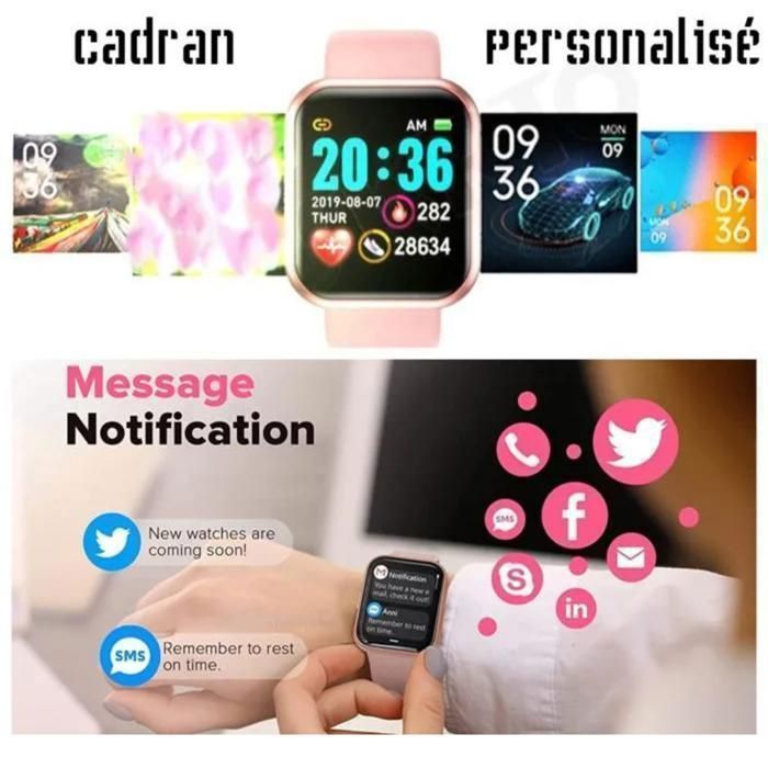 Montre Connectée Tiksounds - Appels Bluetooth, Cardio, GPS - IP68 étanche - 110+ Modes Sport - Pour Android/iOS