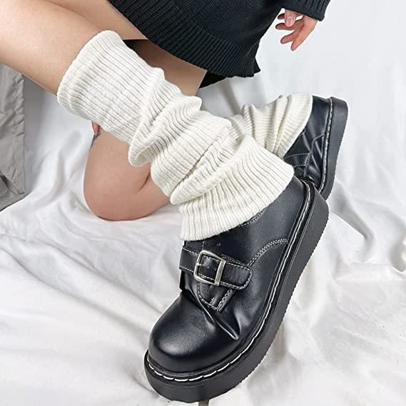 Paire de chaussettes en laine grosses mailles tricotées doublées de polaire  chaussons d'hiver bottes chaudes d'hiver rouge arc-en-ciel noir Dennis  blanc gris -  France