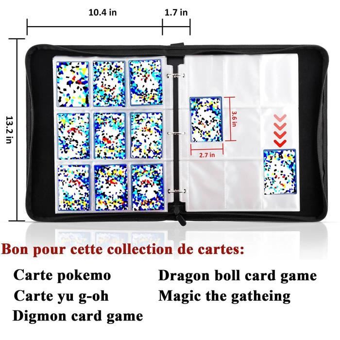 XIKEJI Classeur pour Compatible avec la Cahier Cartes Pokemon, Porte-Album  de Cartes, Livre d'album de Cartes de Reliure, Meille29 - Cdiscount Jeux -  Jouets