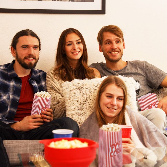 Votoko 250 Pièces Sac Pop Corn, 9 x 6 x 21cm Cinéma Sachet Pop Corn, Popcoroîtes Rouge Blanche