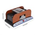 Mélangeur de cartes automatique, mélangeur de cartes en bois de poker à 2 cartes Machine de mélangeur électronique de cartes à-3