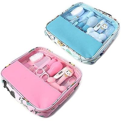 Trousse De Soin Bébé VIZION+ – 13 Accessoires (thermomètre, Mouche-bébé, Brosse Bois, Coussinets Allaitement) – Kit Naissance Complet
