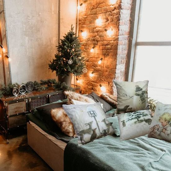 Housse De Coussin Christmas 45x45 Cm Rouge | Textino