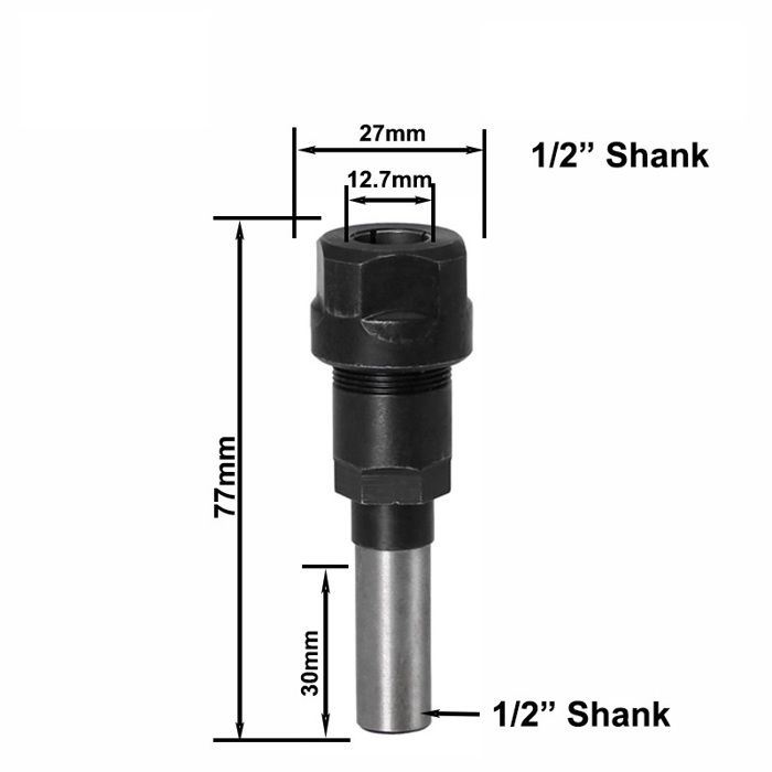 Router Bit Guide Collet Router Collet Extension Bit de routeur Extension de collet et rognage ...
