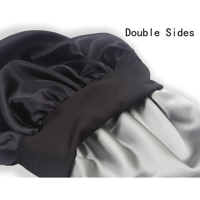 Bonnet de nuit en satin doux à large bande pour cheveux naturels pour  adolescents, tout-petits, bébés