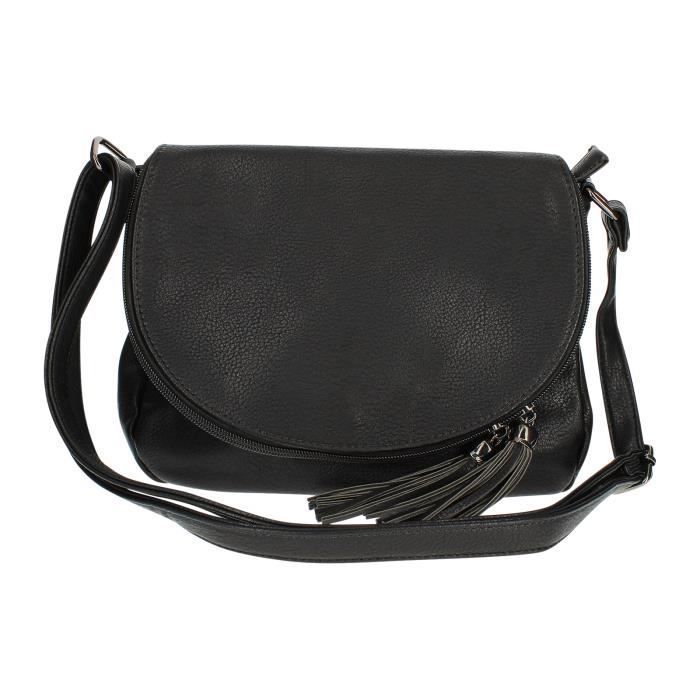 Sac a bandouliere Fermeture Eclair Gallantry Paris Noir